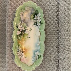 Haviland White and Cream Porcelain Plate